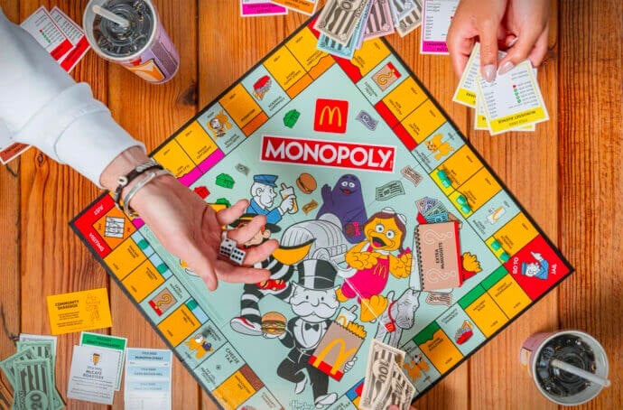 UK McDonald's Monopoly Gameboard