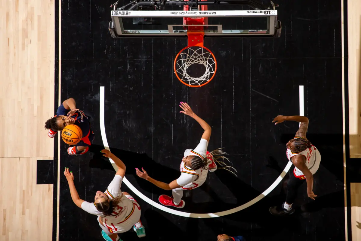 People playing basketball