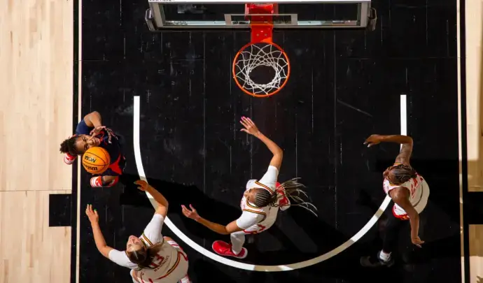 People playing basketball