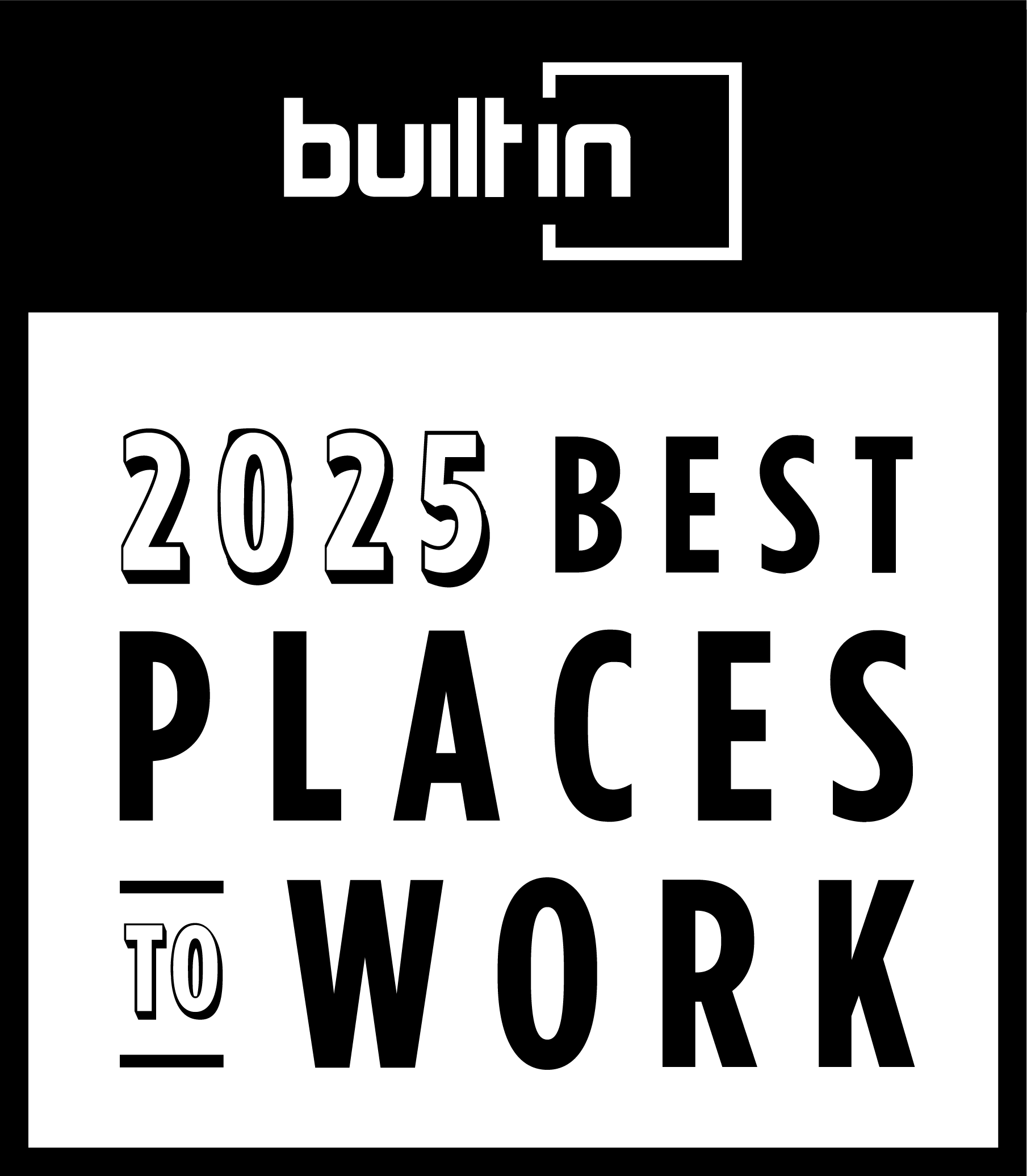 Built In Best Places to Work 2025 logo