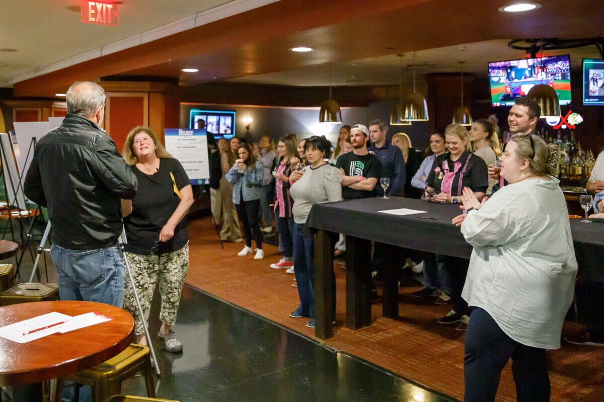 President Mark Landolt speaking