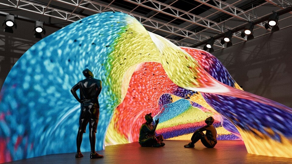 artistic light installation