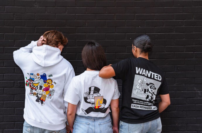 McDonald's Monopoly UK branded sweatshirts