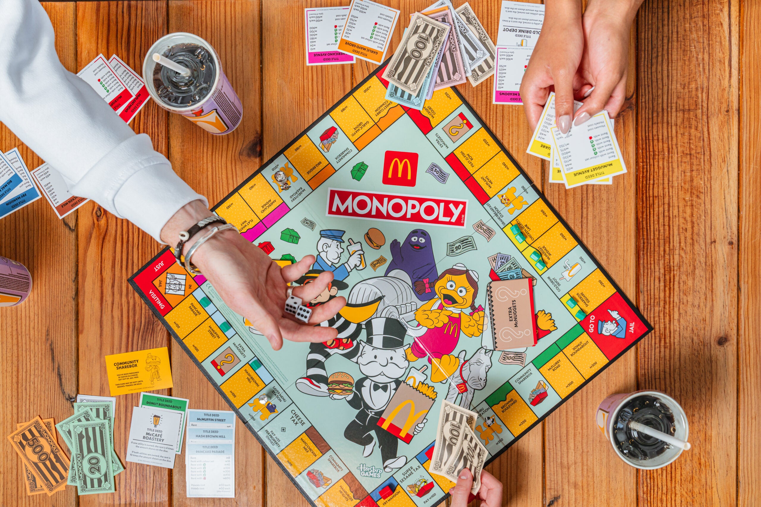 McDonald's x Monopoly gameboard