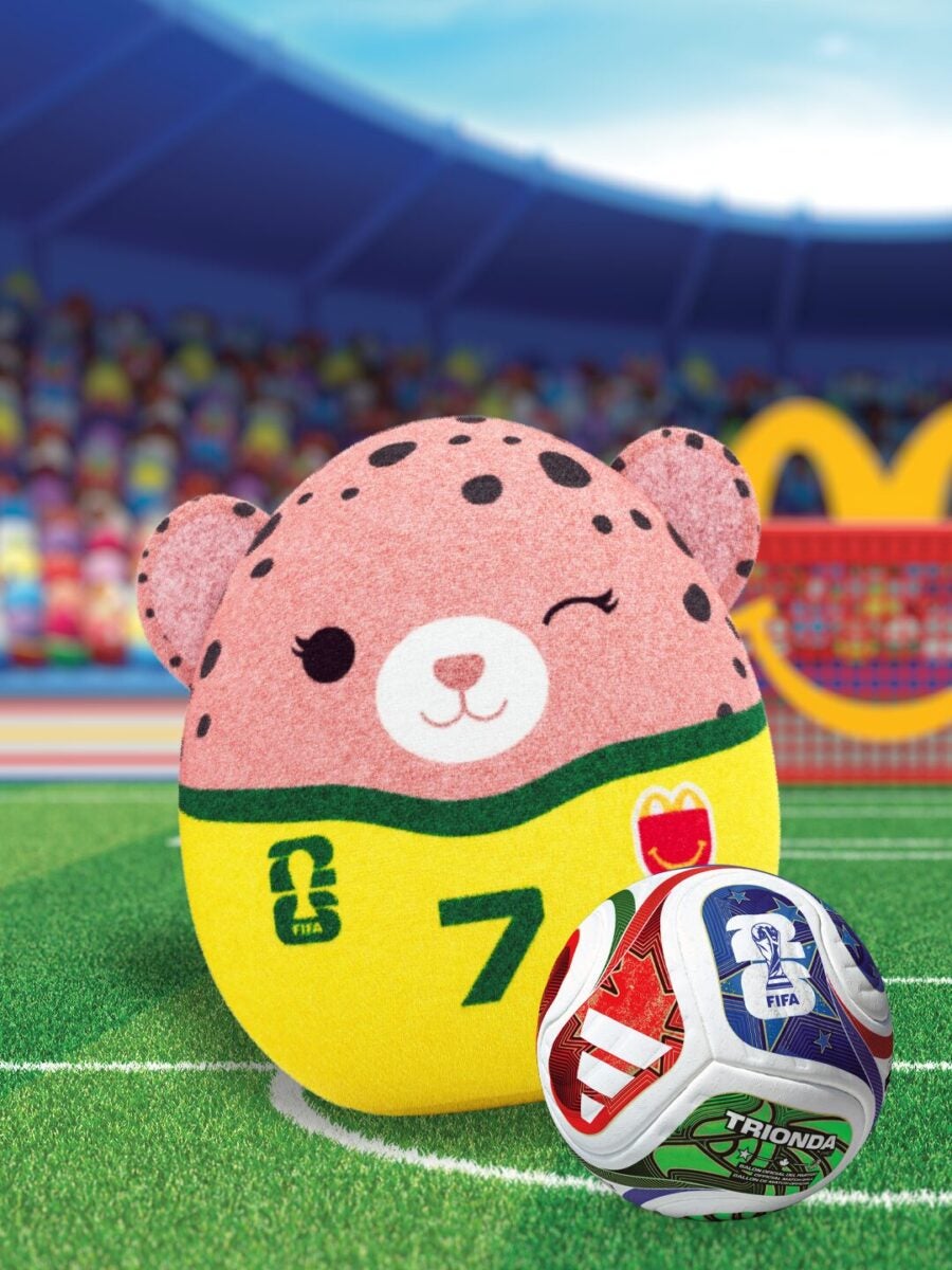 Yellow FIFA Squishmallows toy