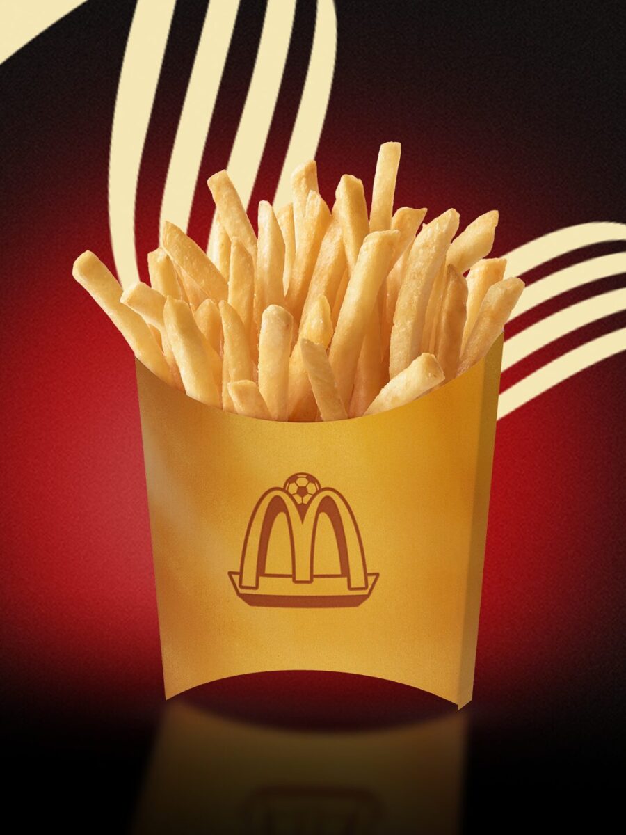 Golden McDonald's fry carton
