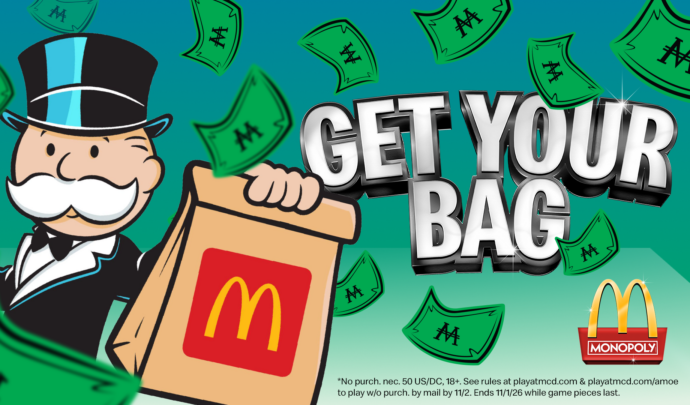 Monopoly US key visual with Mr. Monopoly and the text "Get Your Bag!"