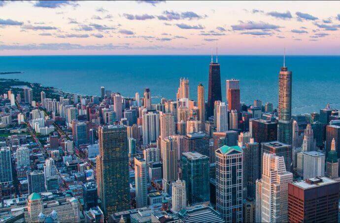 The skyline of Chicago