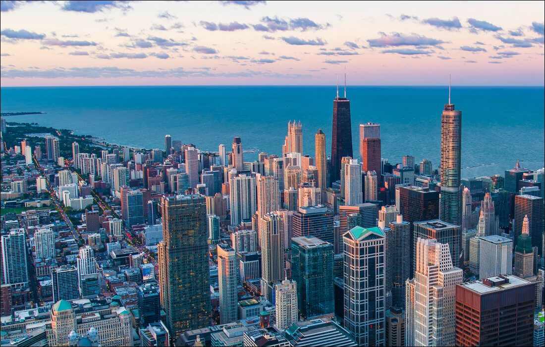 The skyline of Chicago