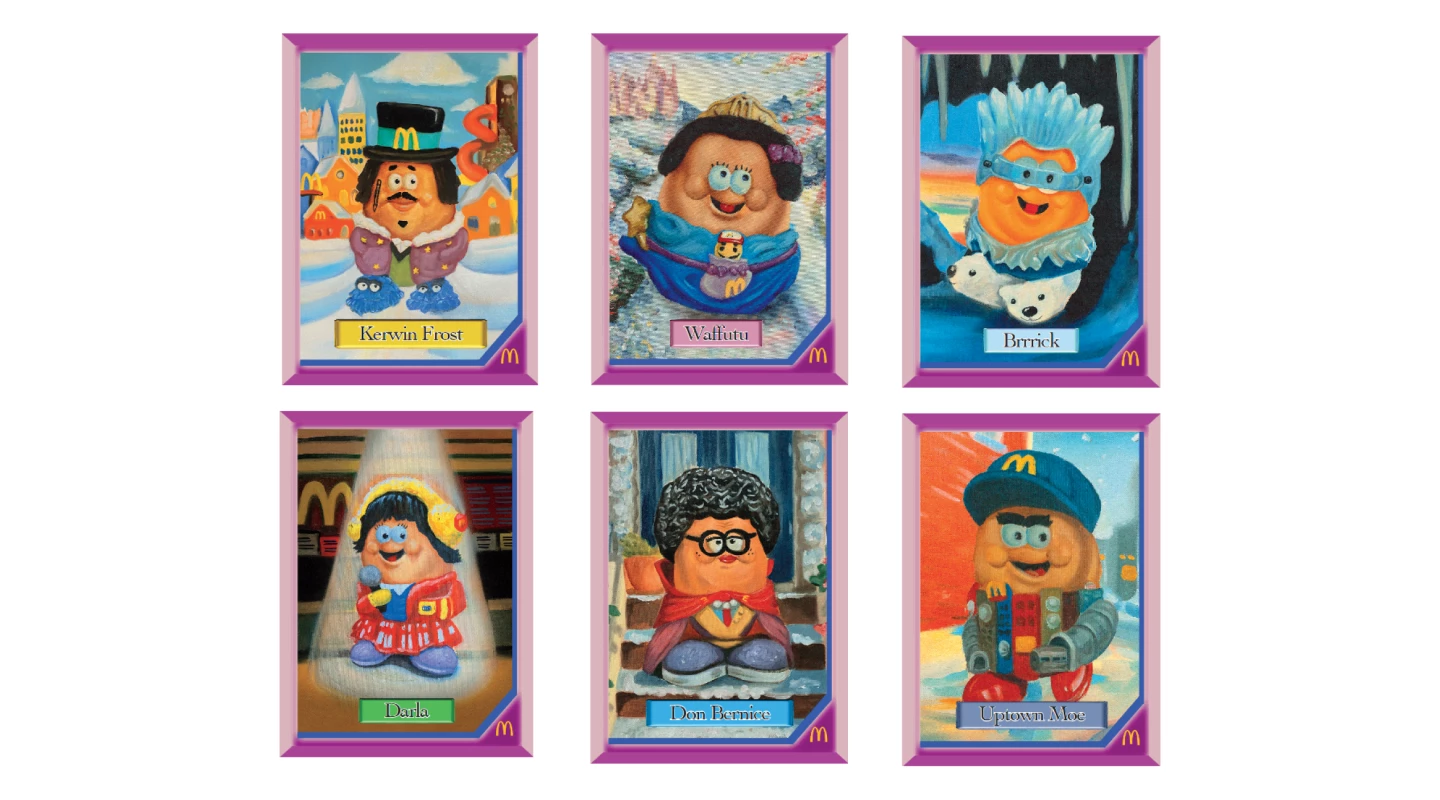 6 McNugget buddies playing cards