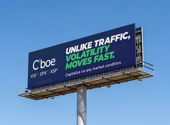 Billboard with a cboe ad placement