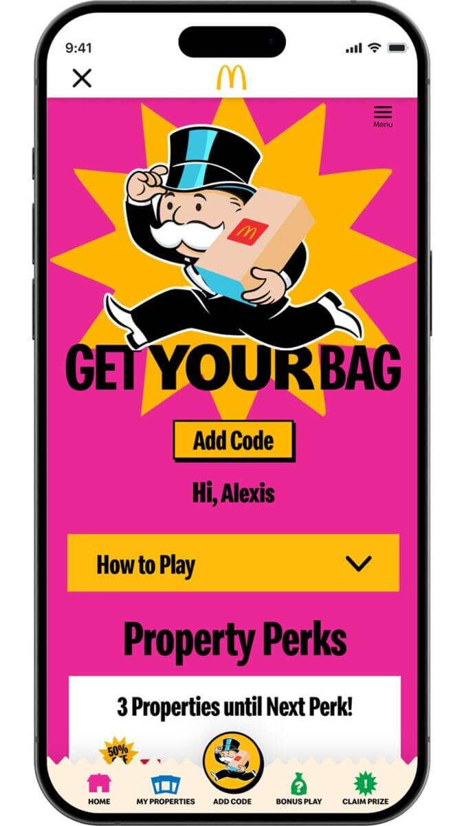 Monopoly expérience numérique écran de téléphone