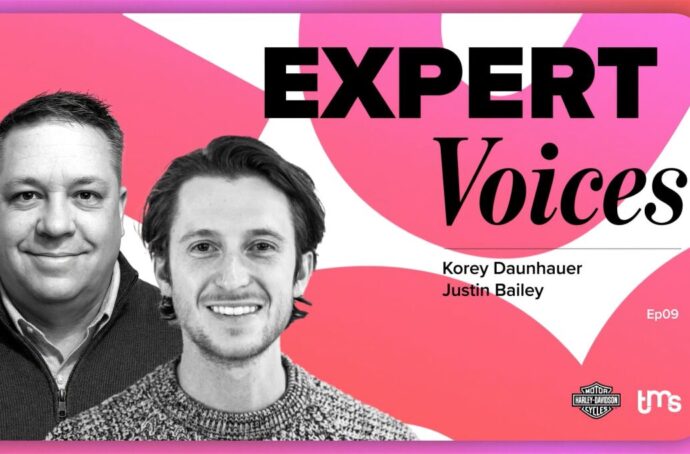 Expert Voices interview series graphic featuring Korey Danhauer and Justin Bailey's headshot