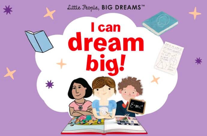 Affiche promotionnelle I Can Dream Big avec fond violet