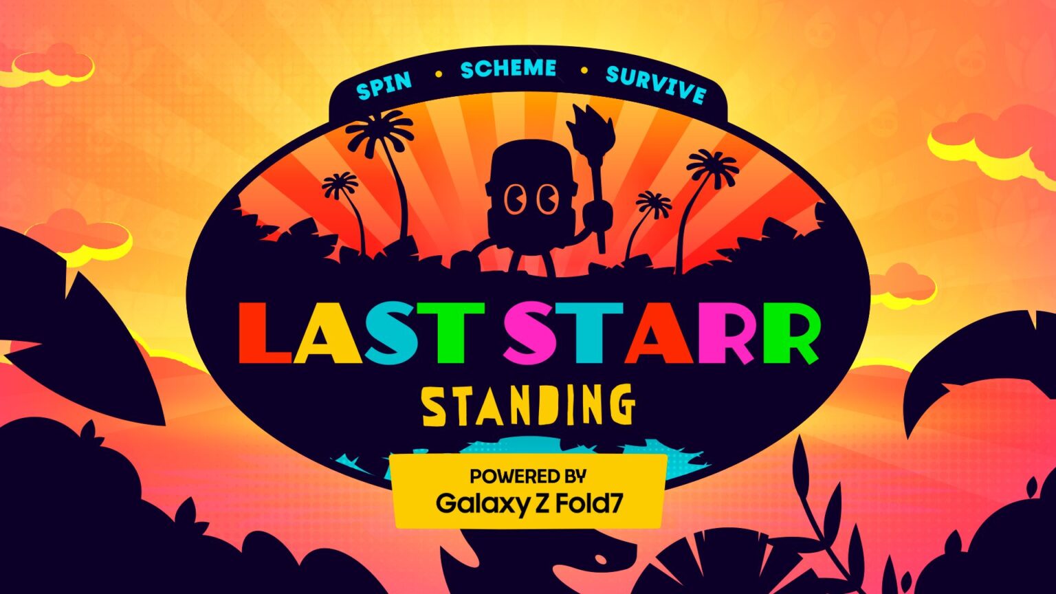 A poster with the text "last starr standing" in front of a sunrise