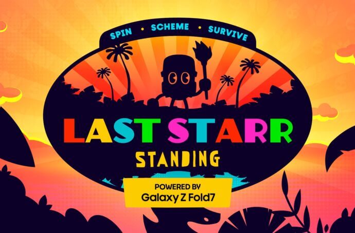 Une affiche avec le texte "last starr standing" devant un lever de soleil