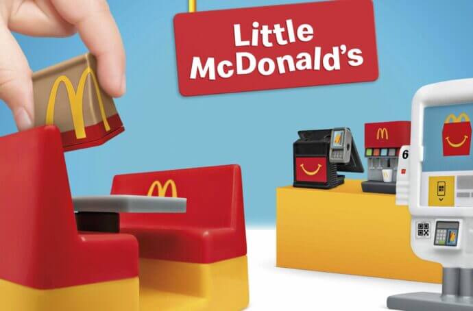 Lil McDonalds miniature restaurant setup