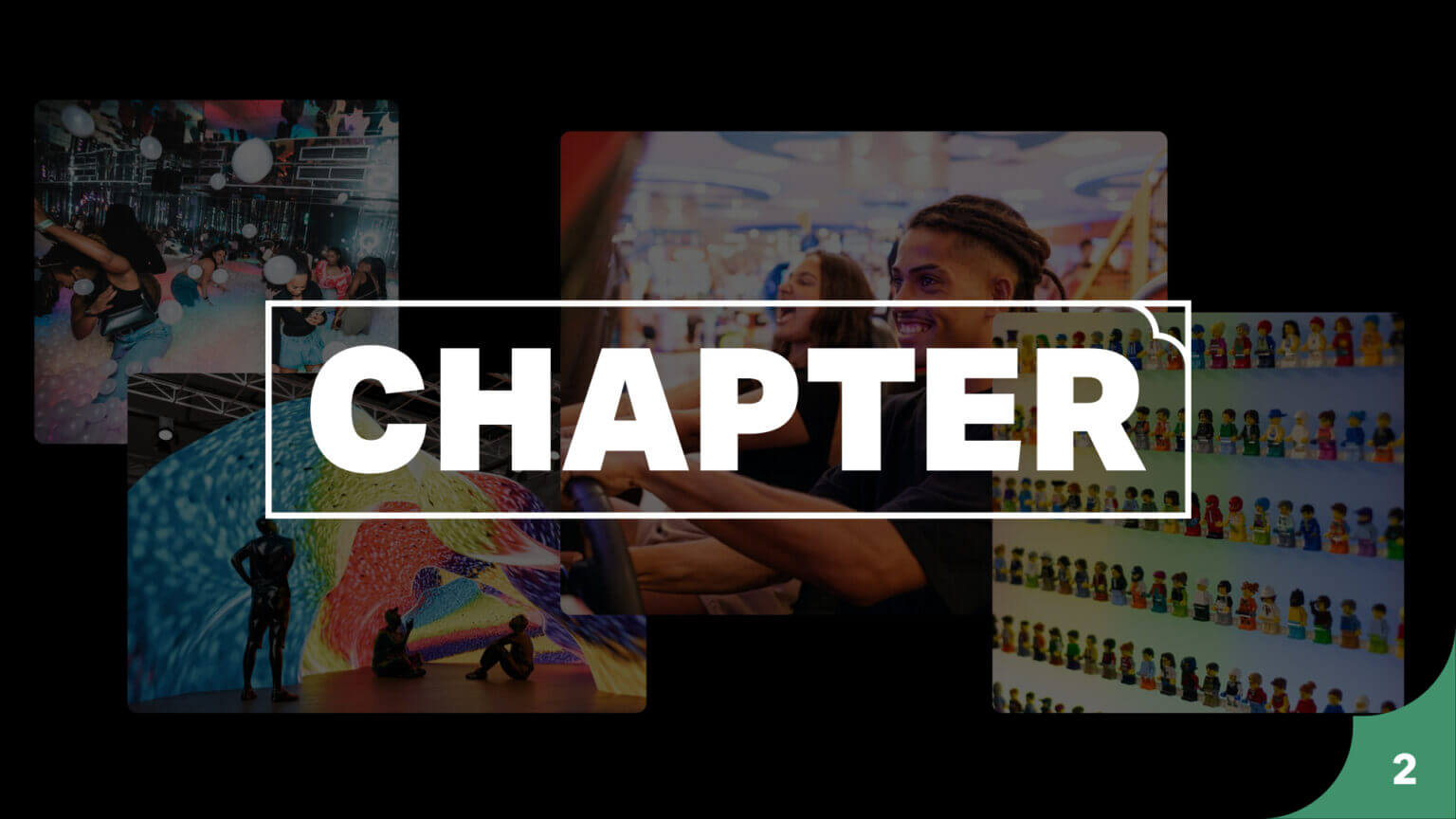 A black background with a collage of graphics and the text "Chapter" in the foreground