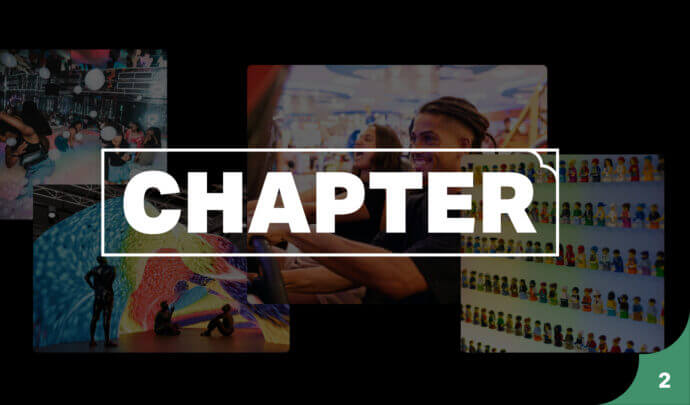 A black background with a collage of graphics and the text "Chapter" in the foreground