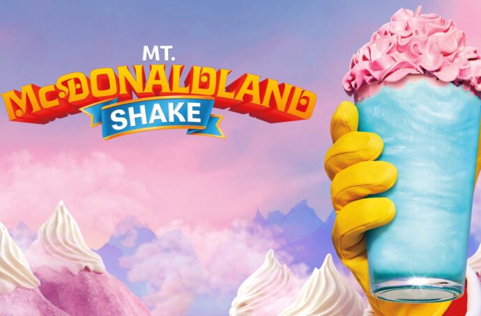 Affiche de vente au détail McDonaldland avec le nouveau shake en vedette