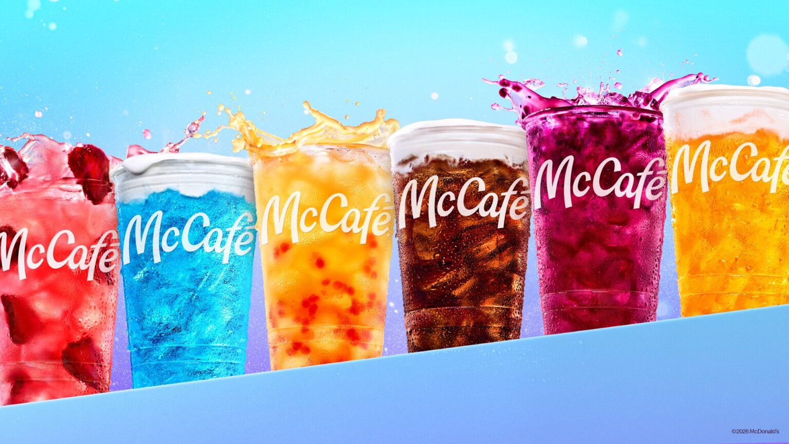 Lineup of six McCafe new beverages