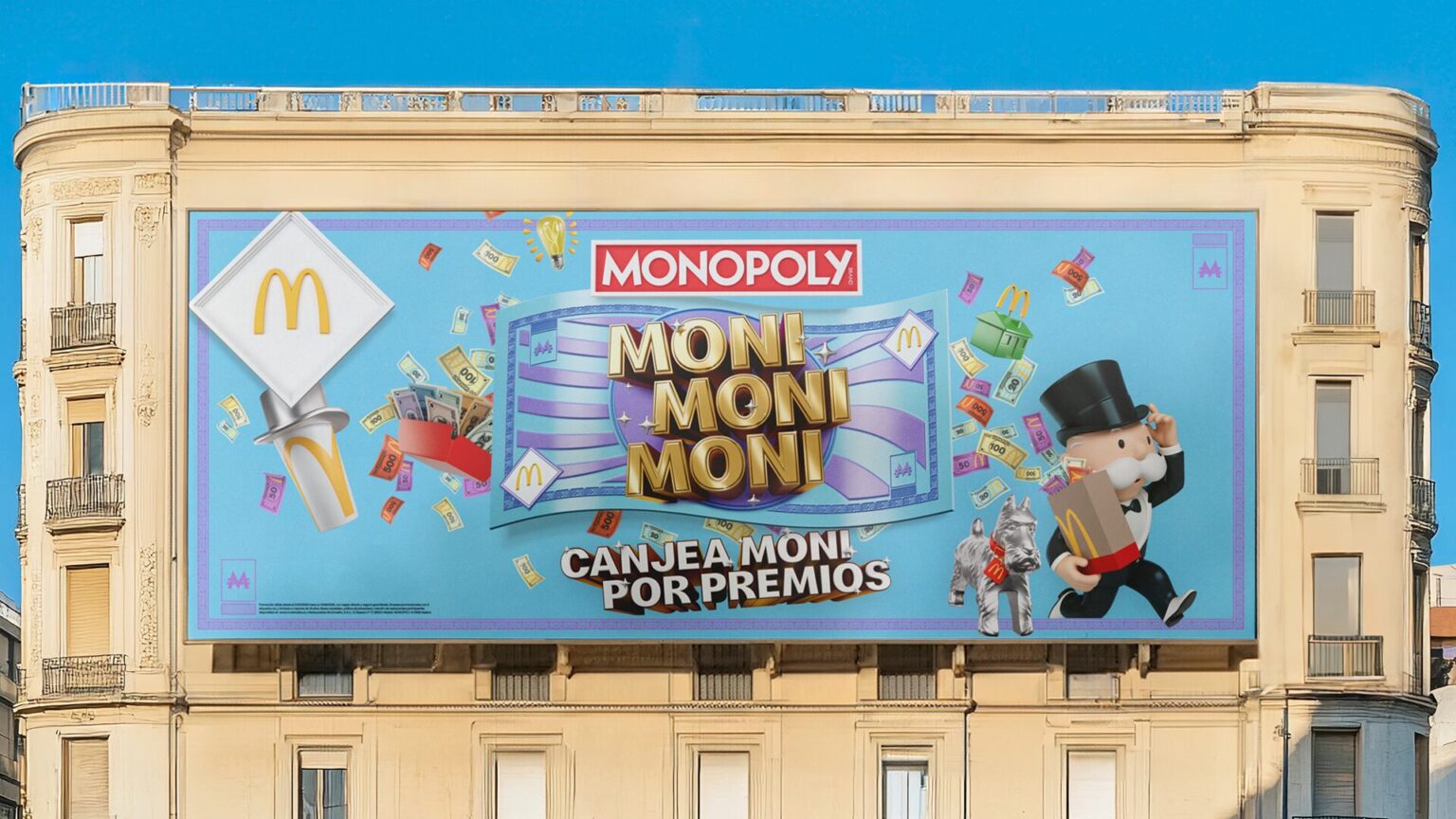 Monopoly at McDonald's Spain billboard