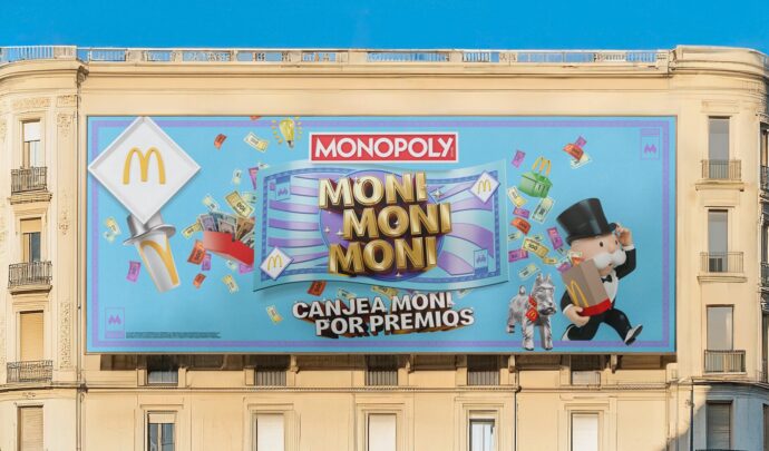 Monopoly at McDonald's Spain billboard