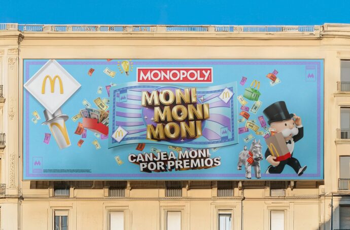 Monopoly at McDonald's Spain billboard