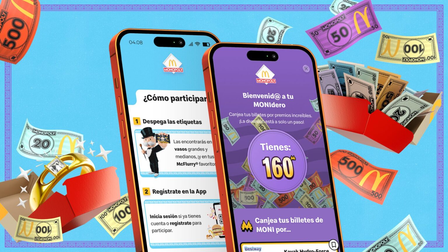 Monopoly at McDonald's Spain digital experience