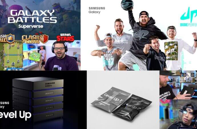 Collage of Samsung Galaxy award work