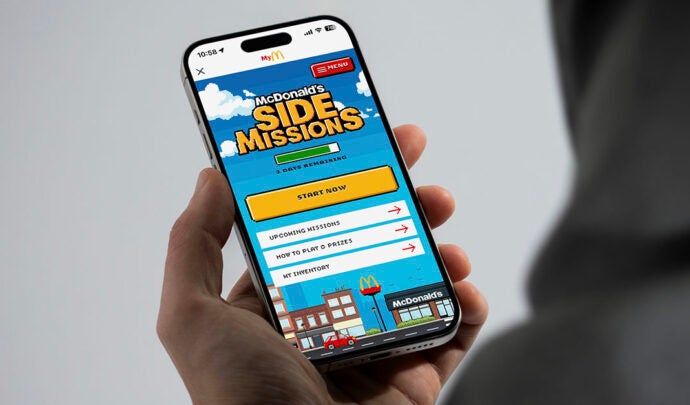 McDonald's side missions home screen on a phone