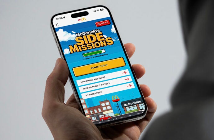 McDonald's side missions home screen on a phone