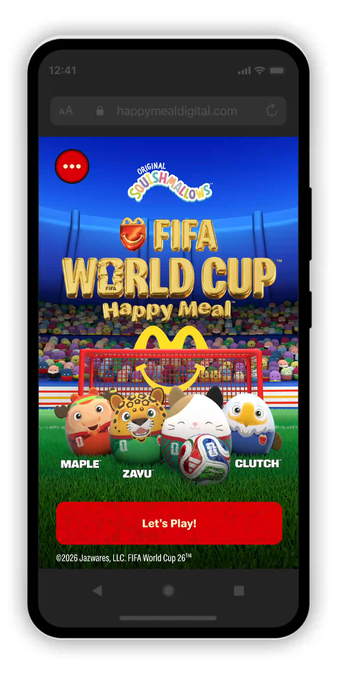 McDonald's FIFA intro screen of digital experience