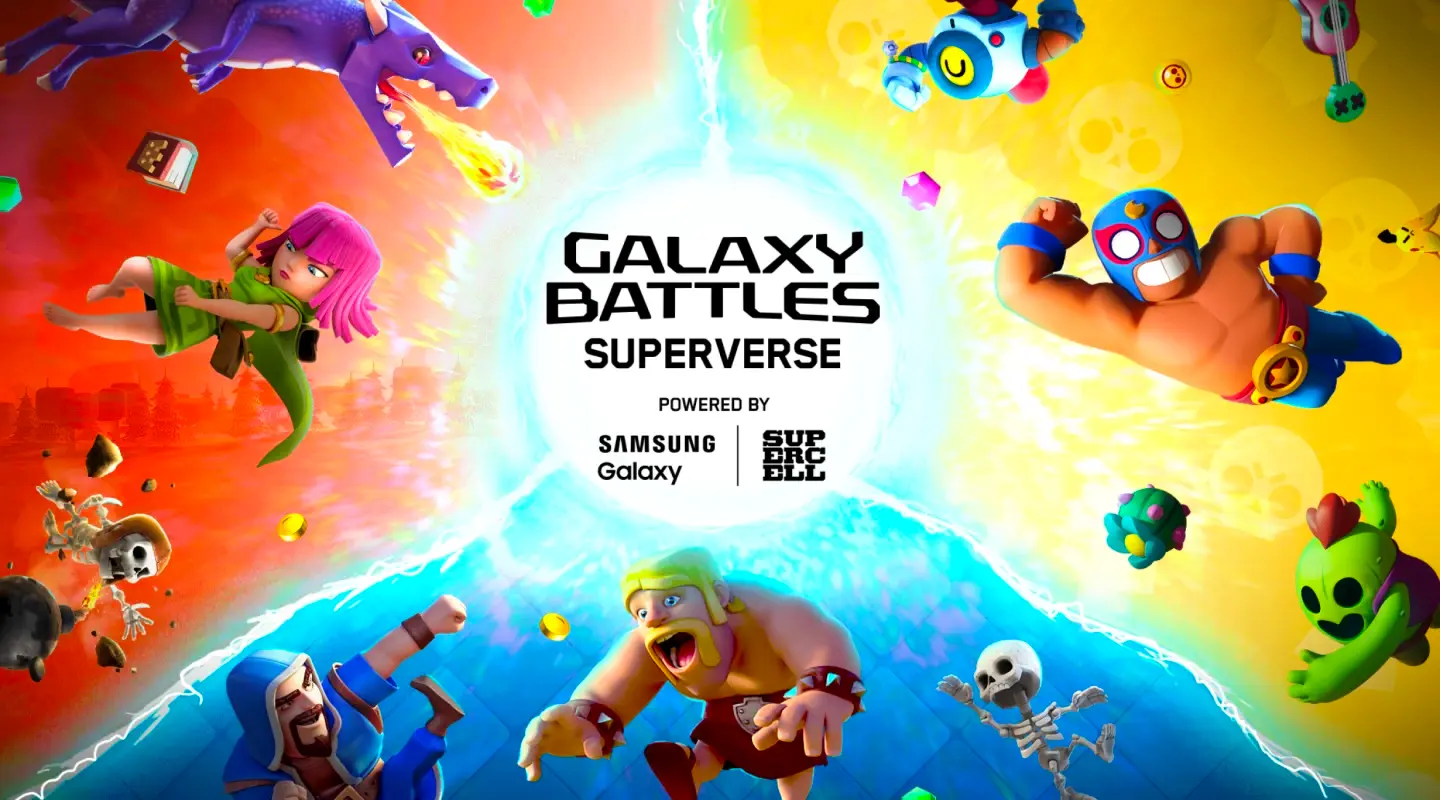 Galaxy Battles logo and game characters