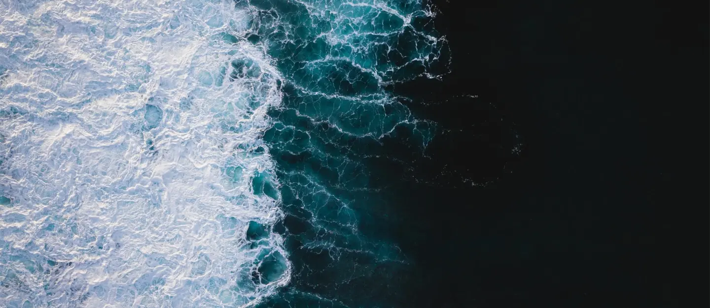 the ocean, from above
