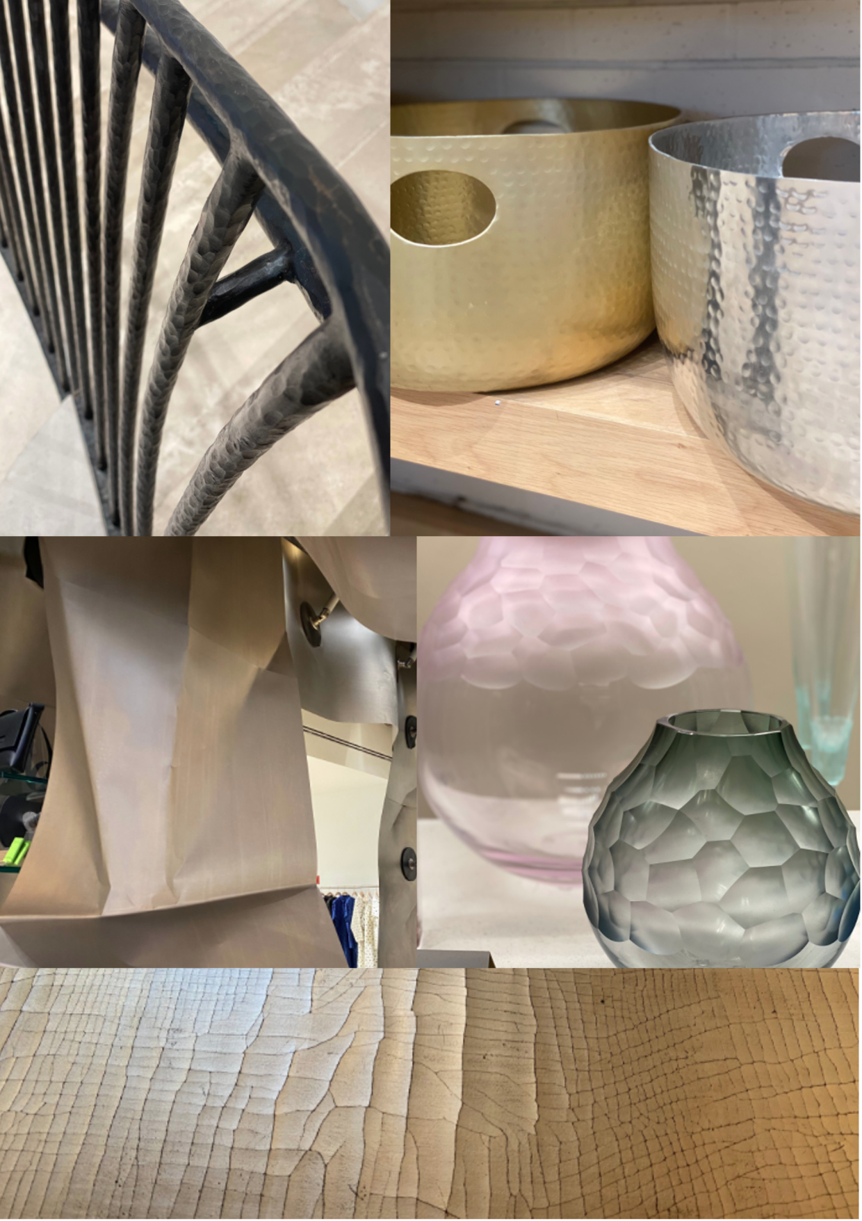 Different metal and wood textures