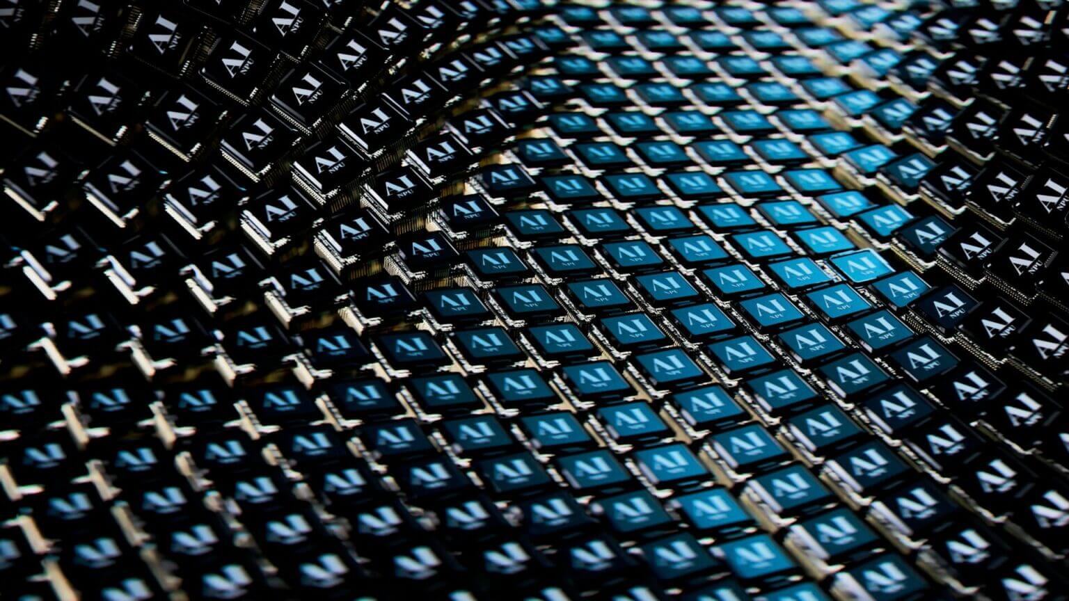 A grouping of AI processors