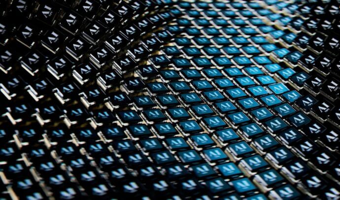 A grouping of AI processors