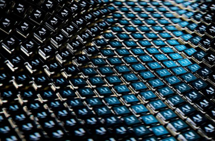 A grouping of AI processors