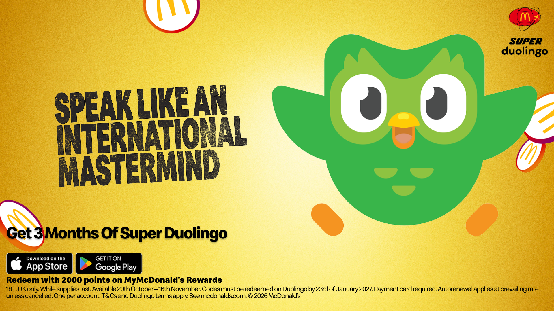 McDonald's Ties World Menu Heist 2.0 to Duolingo Rewards Offer