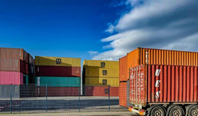 Image of unloaded cargo boxes