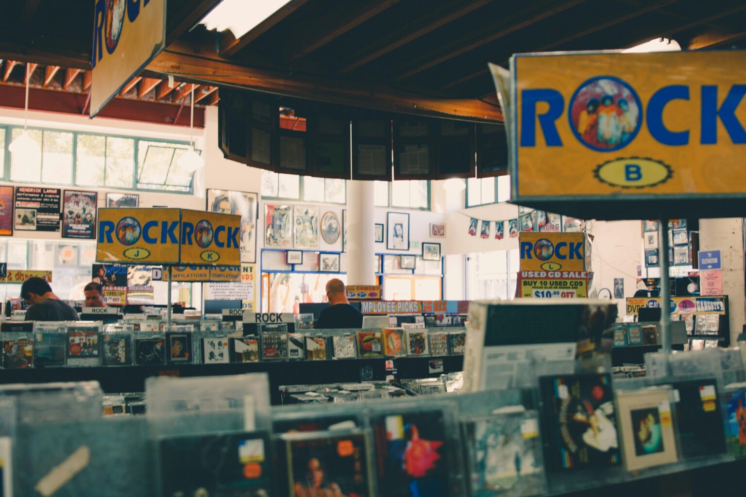 Vinyl record store