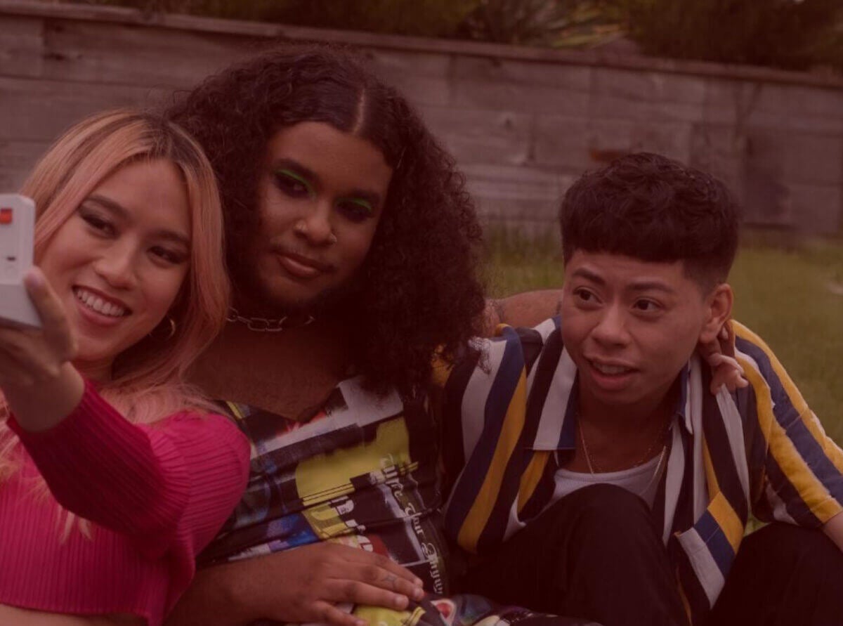 3 people posing for a selfie