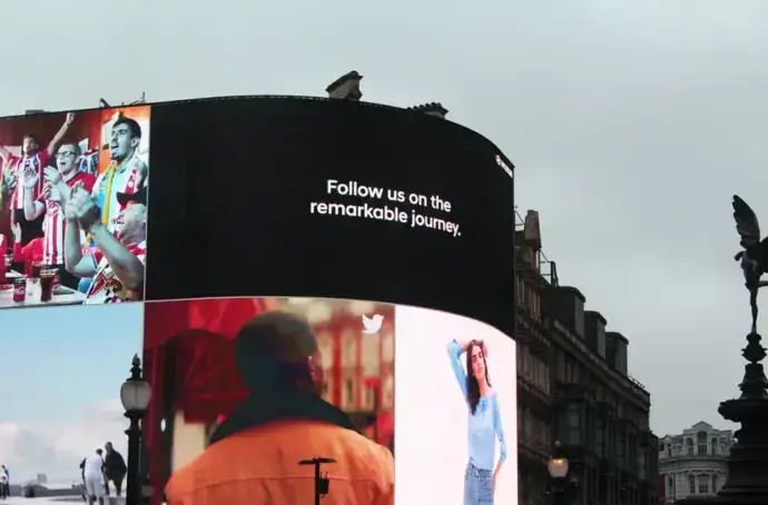 large screen ads in city square