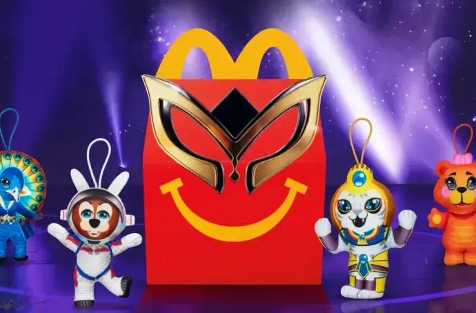 Masked Singer Happy Meal® box and characters