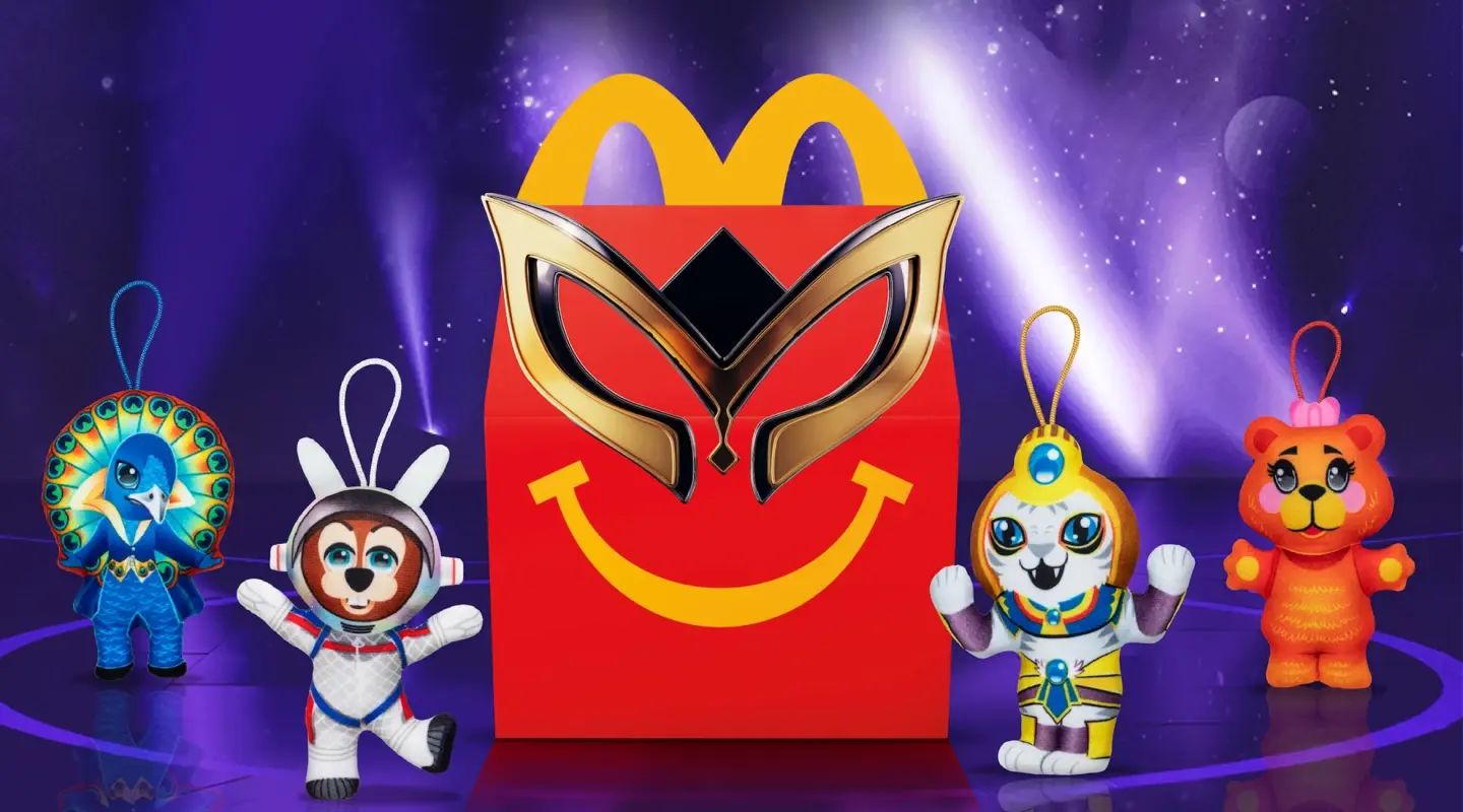 Masked Singer Happy Meal® box and characters