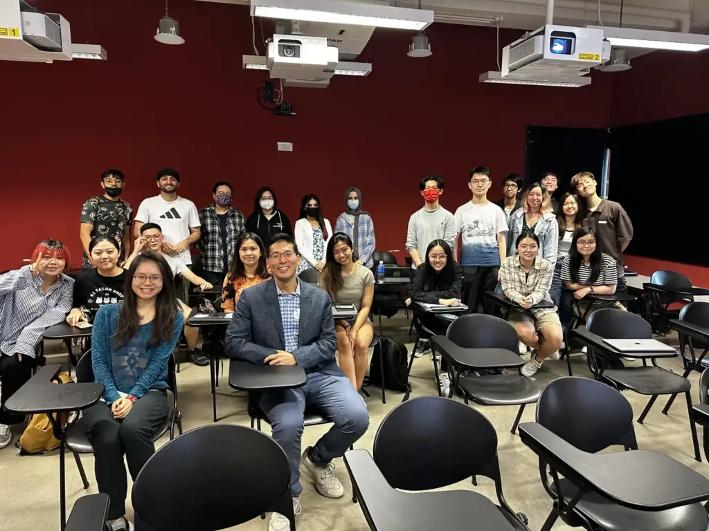 Jonathan Chan and students at City University Hong Kong