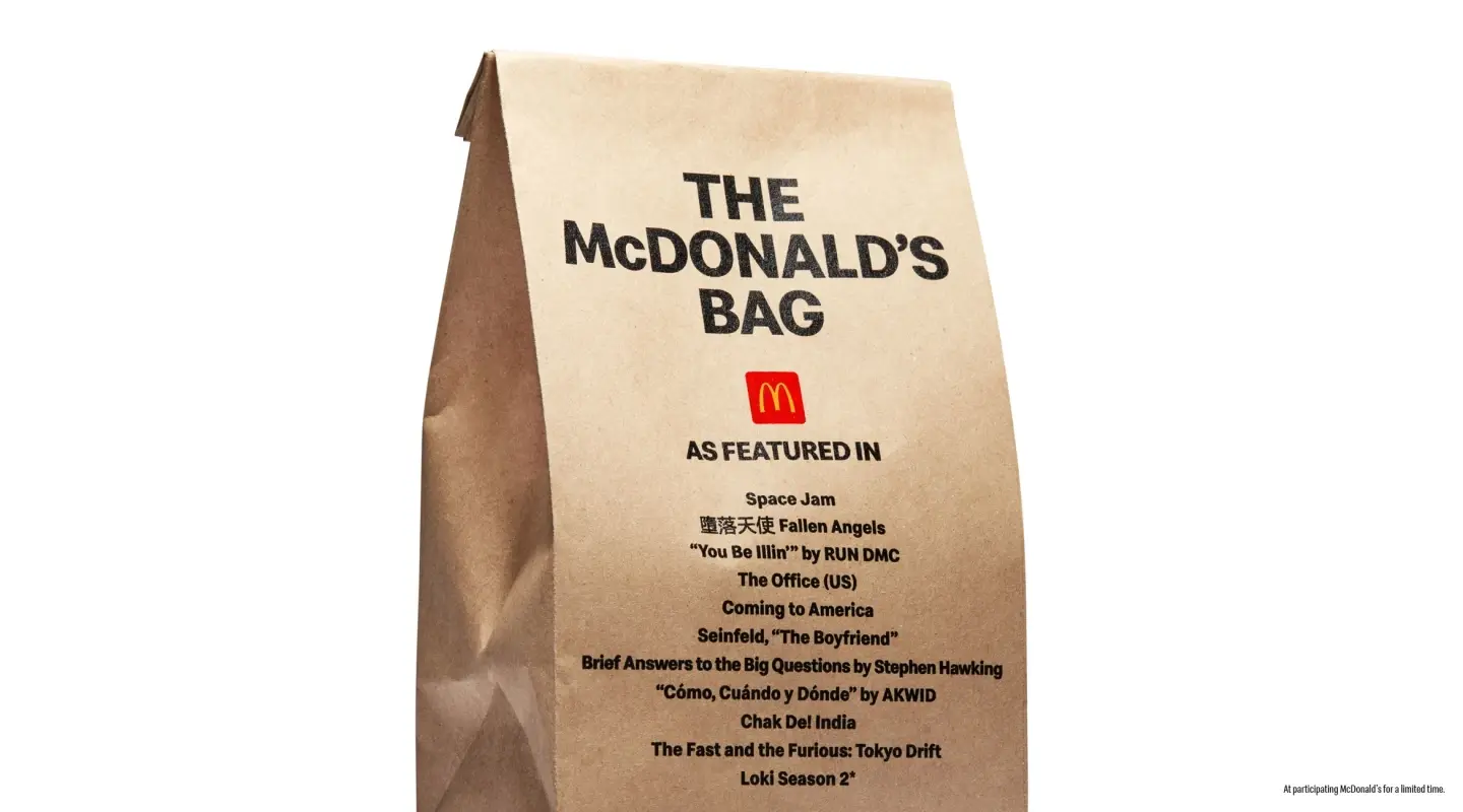 Image of the McDonald's As Featured In paper bag packaging