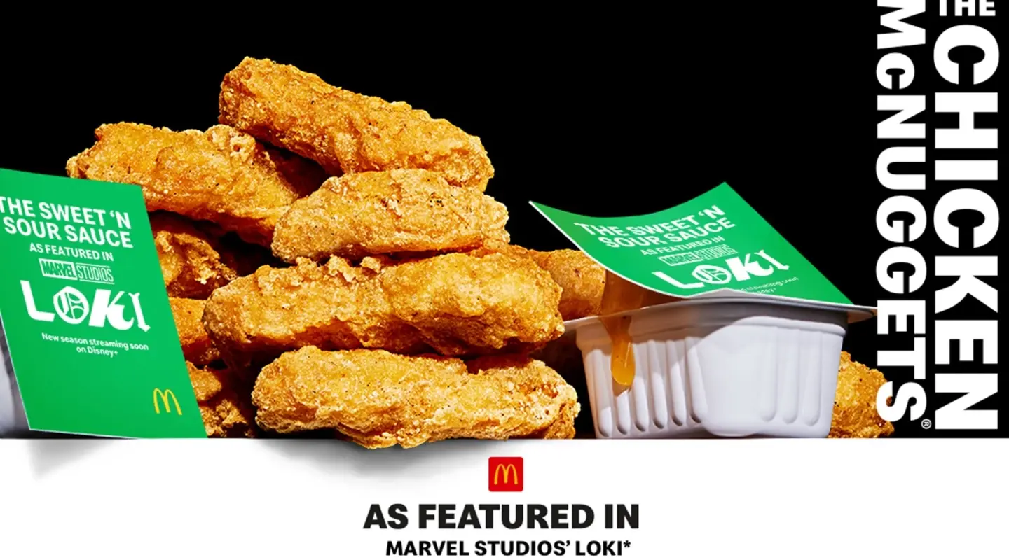 McDonald's chicken McNuggets with Loki sweet and sour sauce