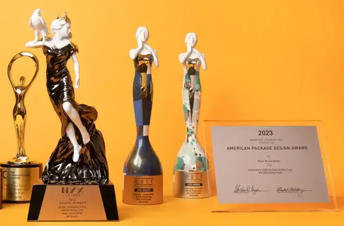numerous boxer brand awards on display from 2023